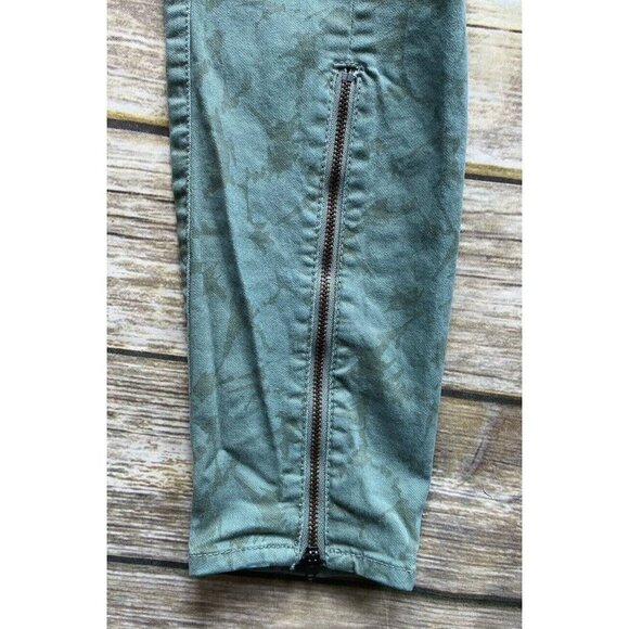 GAP 1969 Womens Green Tie Dye Legging Jeans Zipper Hem Accent Size 26 - Picture 4 of 9